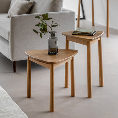 Maplewood Nest of 2 Tables 500x500x590mm
