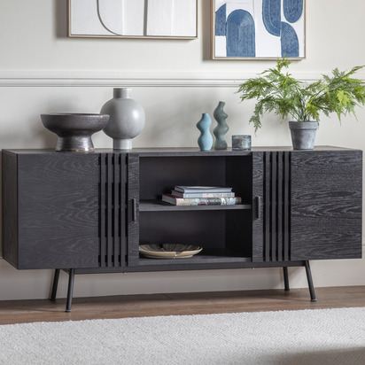 Camgate Sideboard Black 1600x420x700mm