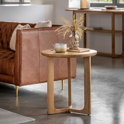 Alderwood Side Table Natural 500x500x550mm