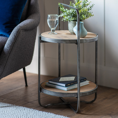Larford Side Table Oak 425x425x720mm