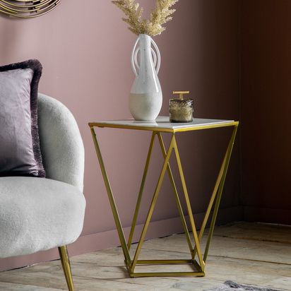 Camton Side Table Gold