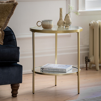 Cranworth Side Table Champagne 508x508x584mm