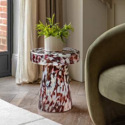 Fencombe Side Table Leopard 395x395x465mm