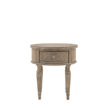 Henview Round 1 Drawer Side Table
