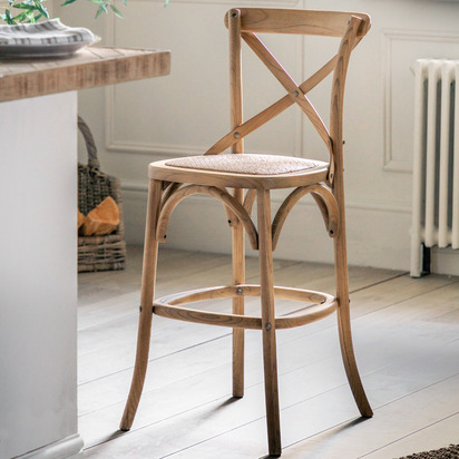 Studio Cafe Stool Oak/Rattan (2pk)