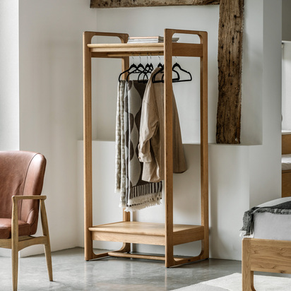Alderwood Open Wardrobe Natural 800x500x1750mm