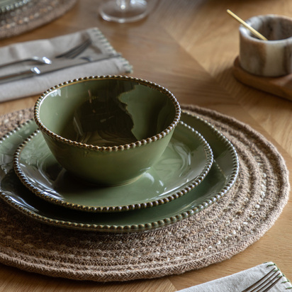 Studio Organic Beaded Bowl Olive (4pk)