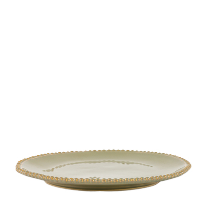 Organic Beaded Side Plate Olive (4pk)