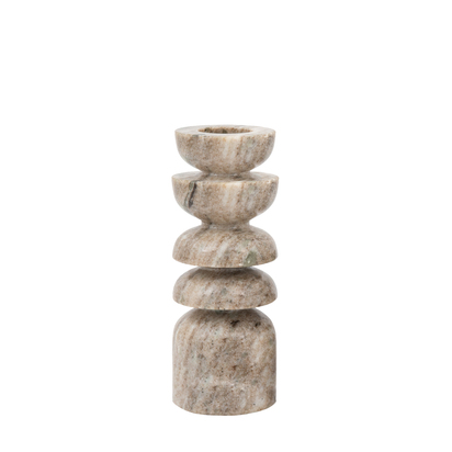 Sutton Marble Tealight Candlestick Sandstone
