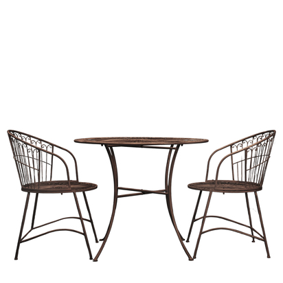 Kingshurst 2 Seater Bistro Set Noir