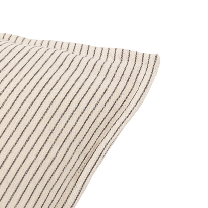 Brentcroft Woven Stripe Cushion Cream 450x450mm Poly Filled