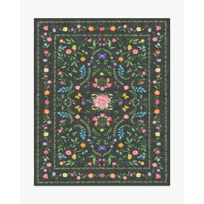 Springtime Lullaby Charcoal Multicolour Flatwoven Rug - 245 x 305 cm - Rug + Pad System