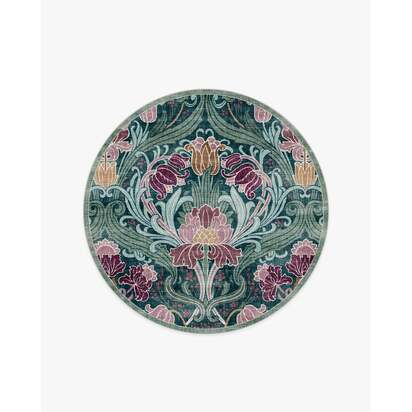Flourish Teal Rug by Liberty - 185 Round cm - All-In-One Rug