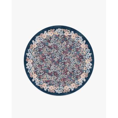 Artemis Midnight Blue Rug by Liberty - 185 Round cm - All-In-One Rug