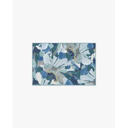 Peony Promenade Slate Blue Rug by Liberty - 60 x 90 cm - All-In-One Rug