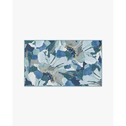 Peony Promenade Slate Blue Rug by Liberty - 90 x 150 cm - All-In-One Rug