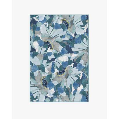Peony Promenade Slate Blue Rug by Liberty - 120 x 185 cm - All-In-One Rug