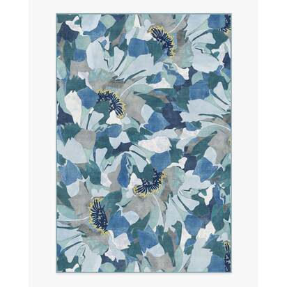 Peony Promenade Slate Blue Rug by Liberty - 200 x 290 cm - All-In-One Rug