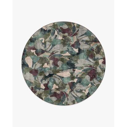 Peony Promenade Aubergine Rug by Liberty - 245 Round cm - All-In-One Rug