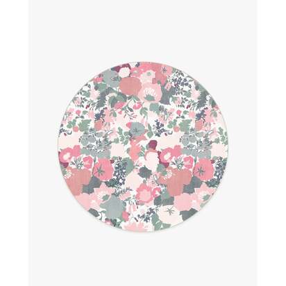 Parchment Shadow Pink Rug by Liberty - 185 Round cm - All-In-One Rug