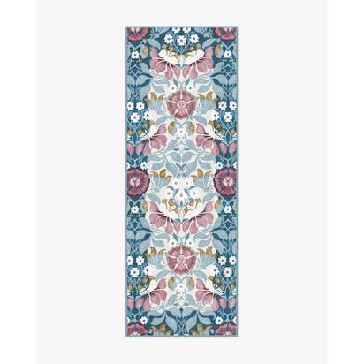 Persephone Ivory & Blue Rug by Liberty - 75 x 215 cm - All-In-One Rug