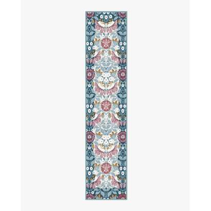 Persephone Ivory & Blue Rug by Liberty - 75 x 365 cm - All-In-One Rug