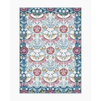 Persephone Ivory & Blue Rug by Liberty - 150 x 215 cm - All-In-One Rug
