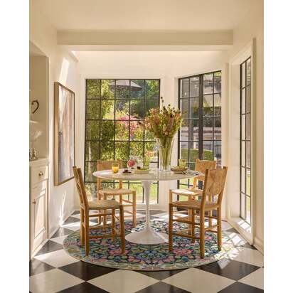 Persephone Midnight & Cream Rug by Liberty - 245 Round cm - All-In-One Rug