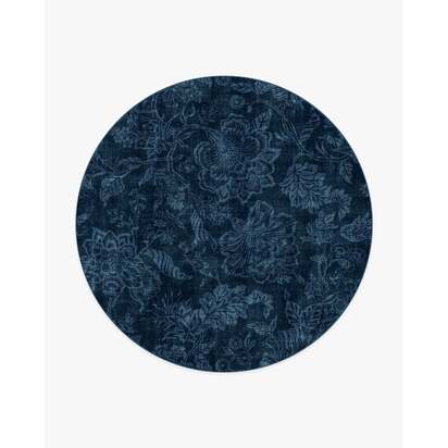 Christelle Silhouette Midnight Blue Rug by Liberty - 245 Round cm - All-In-One Rug