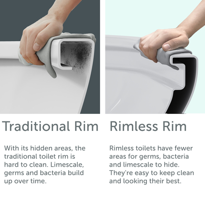 Harbour Acclaim Rimless Short Projection Wall Hung Toilet & Slimline Soft Close Seat