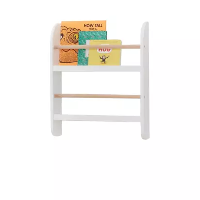 Great Little Trading Co Greenaway Compact Bookcase, White/Natural White Natural | 60H x 50W x 12D cm
