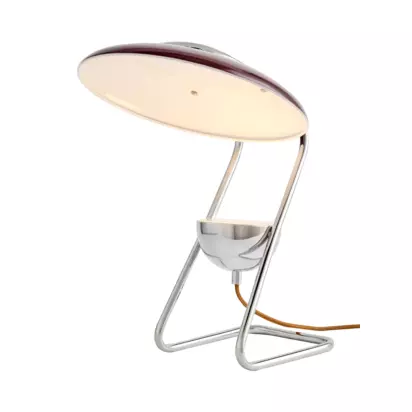 MADE Brando Table Lamp, Brown/Chrome Brown | 39.5 x 14.3 x 19.0cm