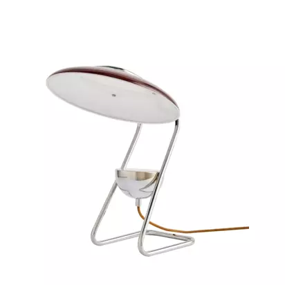 MADE Brando Table Lamp, Brown/Chrome Brown | 39.5 x 14.3 x 19.0cm