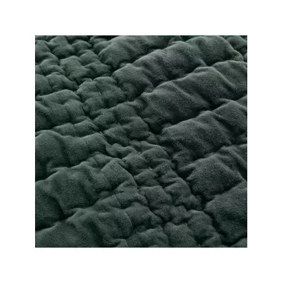 Laura Ashley Velvet Scallop Bedspread, Pine Green Pine Green | 235 x 180cm