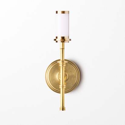 Single chukka rechargeable wall fitting in antique brass