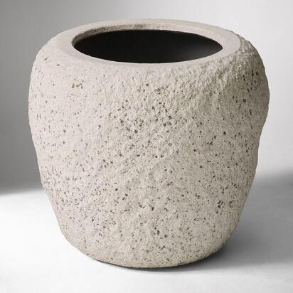 Alaric Ficonstone Outdoor Planters, Medium Floor, White