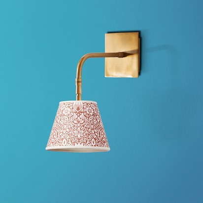 Stevie rechargeable wall fitting in antique brass