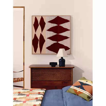 John Lewis Splatter Ceramic Table Lamp Navy | H34 x Dia.25cm
