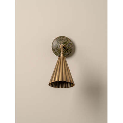 Vale aged brass wall light