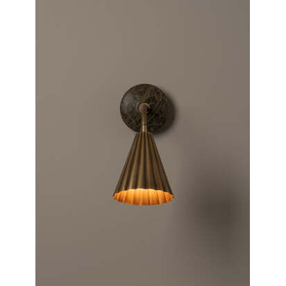 Vale aged brass wall light