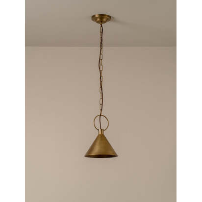 Bladen small aged brass pendant
