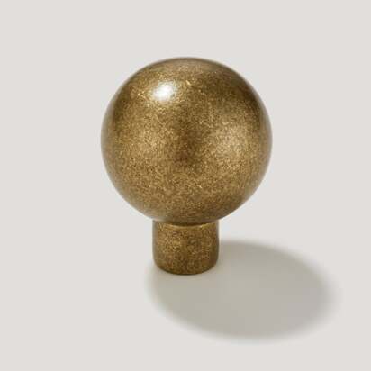 BOBBIN Ball Knob - Aged Brass - Knob Only