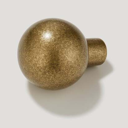 BOBBIN Ball Knob - Aged Brass - Knob Only