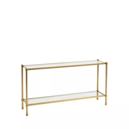 Pottery Barn Everson Console Table, Brass Brass | H77 x W149 x D37cm