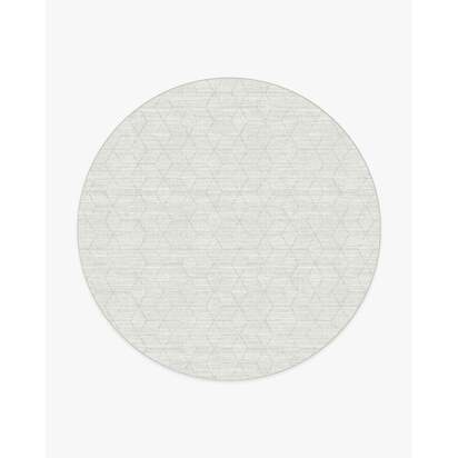 Prisma Monochrome Flatwoven Rug - 245 Round cm - Rug + Pad System