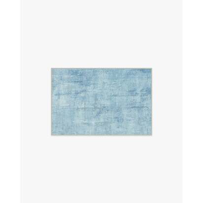 Impasto Slate Blue Flatwoven Rug - 60 x 90 cm - Rug + Pad System