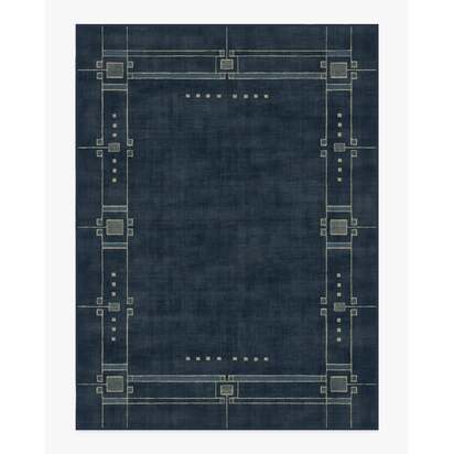Avery Midnight Blue Flatwoven Rug by Architectural Digest - 275 x 365 cm - Rug + Pad System