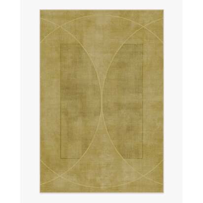 Ayla Gold Flatwoven Rug by Architectural Digest - 200 x 290 cm - Rug + Pad System