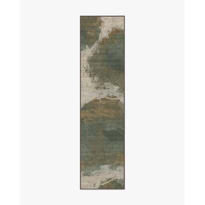 Jorda Bronze Natural Flatwoven Rug by Architectural Digest - 75 x 305 cm - Rug + Cushioned Pad System