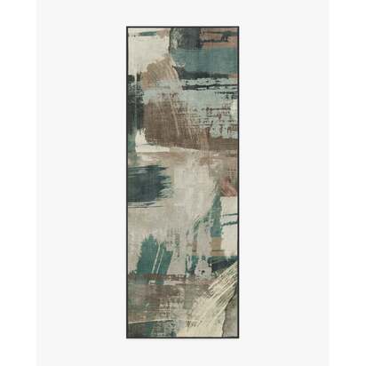 Dresden Shadow Multicolour Flatwoven Rug by Architectural Digest - 75 x 215 cm - Rug + Cushioned Pad System